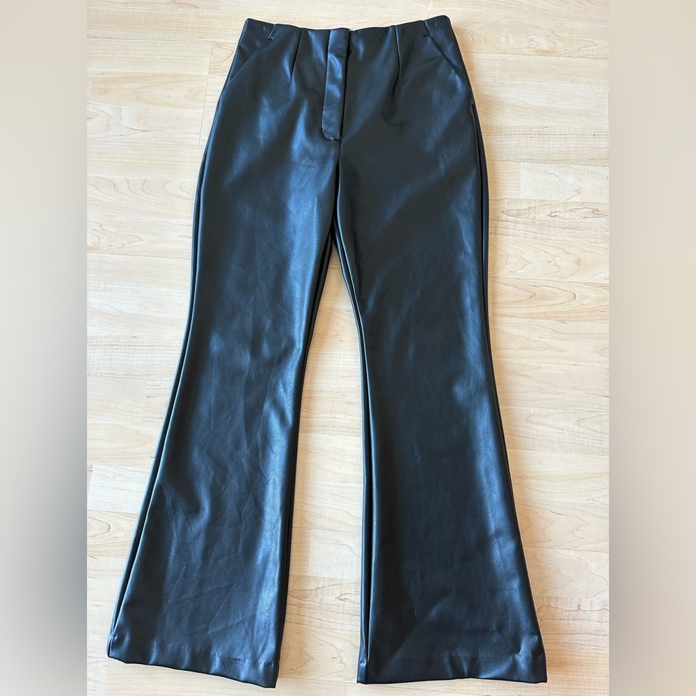 Abercrombie & Fitch Vegan Leather Bootcut Pants (27 Short)